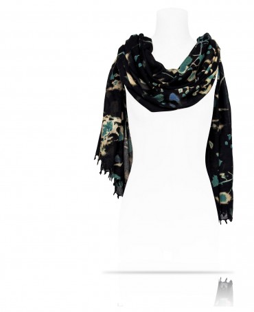 Палантин Женский W40-FLEUR.SAUVAGE/NOIR